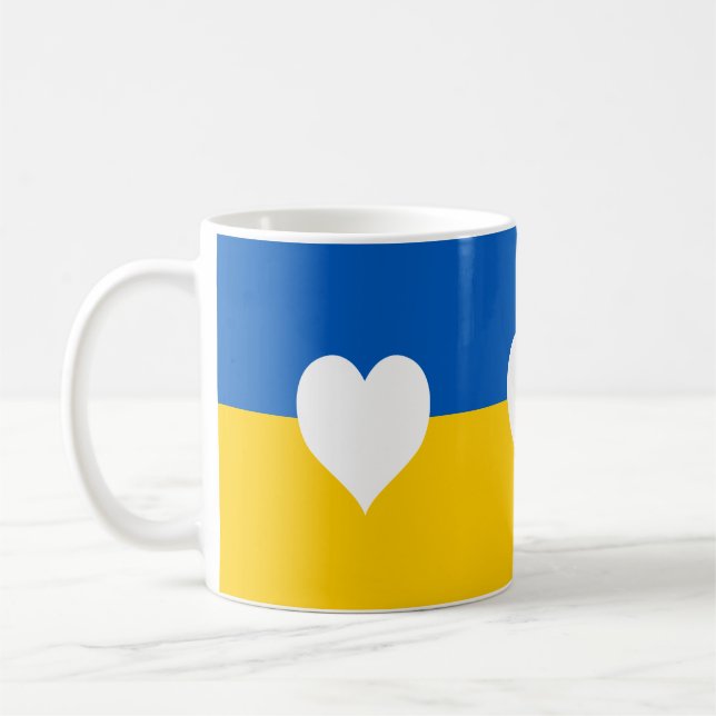 Taza De Café Paz y amor por Ucrania (Izquierda)