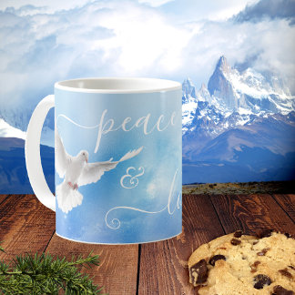 Taza De Café Paz y amor White Dove Mug