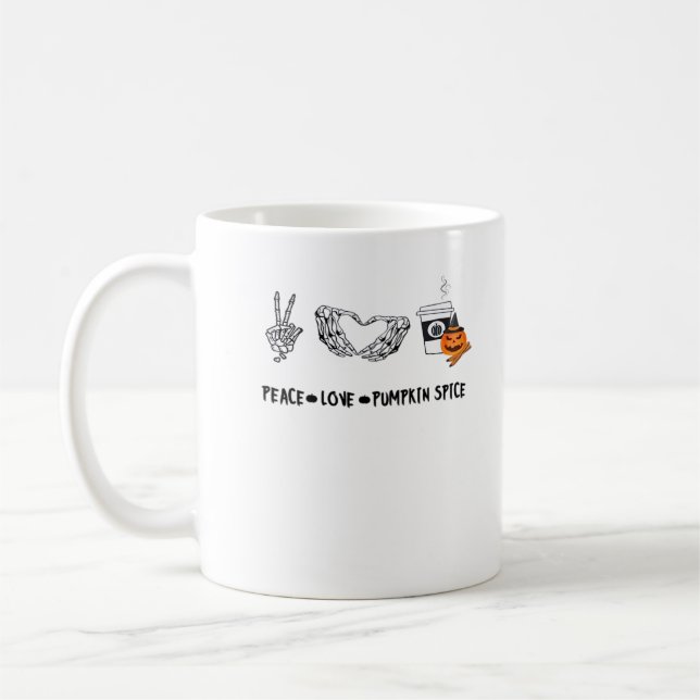 Taza De Café Paz Y Especias De Calabaza, Clase De Esqueletos De (Izquierda)