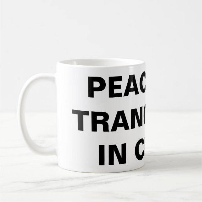 Taza De Café "Paz Y Tranquilidad En Cristo" Clásico Mug (Izquierda)