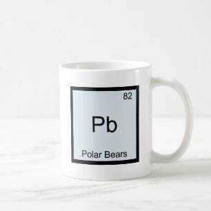 Taza De Café Pb - símbolo divertido del elemento de la químic