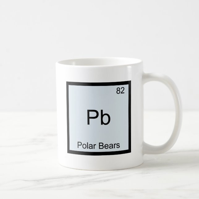 Taza De Café Pb - símbolo divertido del elemento de la química (Derecha)
