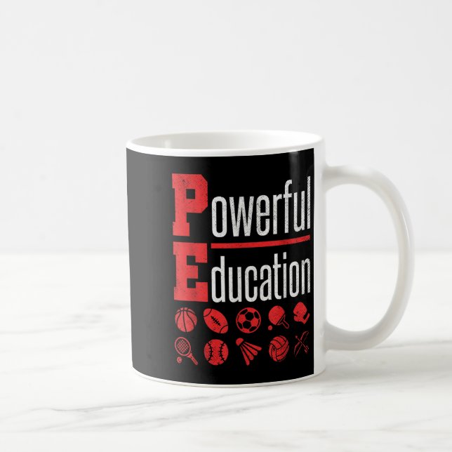 Taza De Café Pe Teacher Gym Physical Education School Motivatio (Derecha)