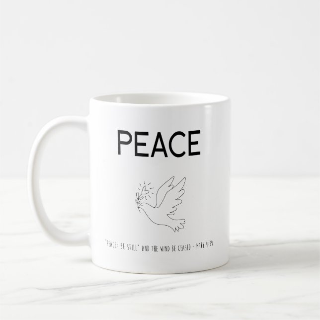 Taza De Café Peace be still bird flying (Izquierda)