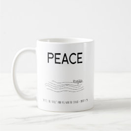 Taza De Café Peace Be still Boat in water