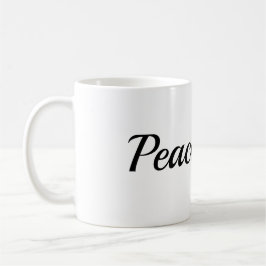 Taza De Café Peace Disintegration Effect Typography Classic Mug