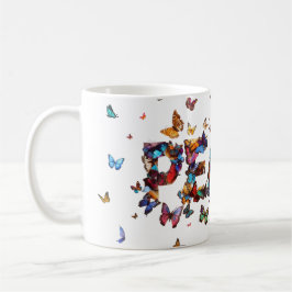 Taza De Café PEACE Joy Butterflies | Inspirational Motivational