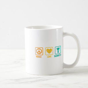 Taza De Café Peace Love Badminton Badminton Player Shuttle Spor