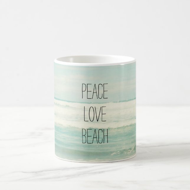 Taza De Café Peace Love Beach (Centro)