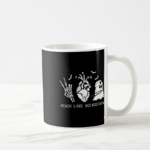 Taza De Café Peace Love Boo Boo Crew Lazy Halloween Costume Nur