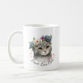 Taza De Café Peace Love Cats