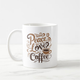 Taza De Café Peace Love Coffee Mug