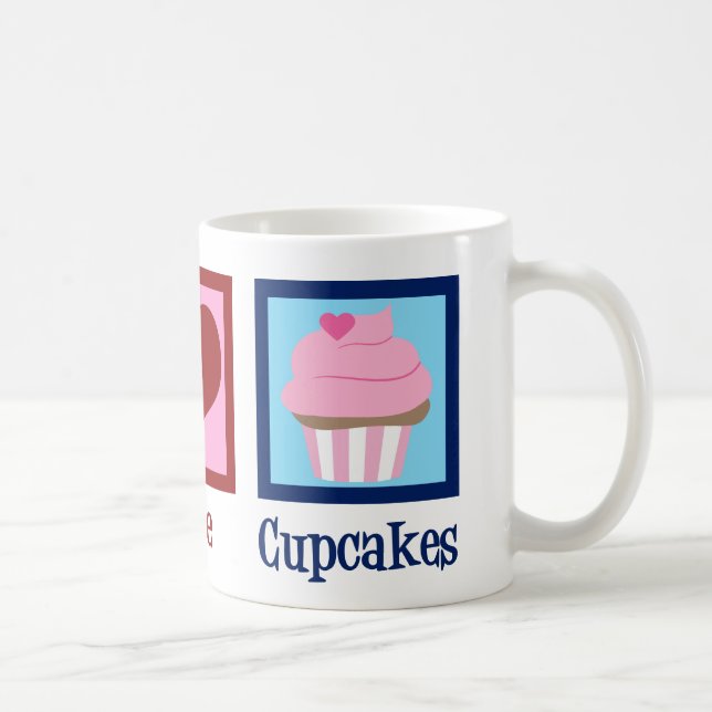 Taza De Café Peace Love Cupcakes Cupcakes Cuaker (Derecha)