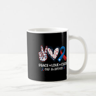 Taza De Café Peace Love Cure Chd Heart Disease Awareness Men Wo