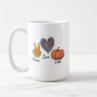Taza De Café Peace Love Fall