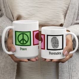 Taza De Café Peace Love Forensics