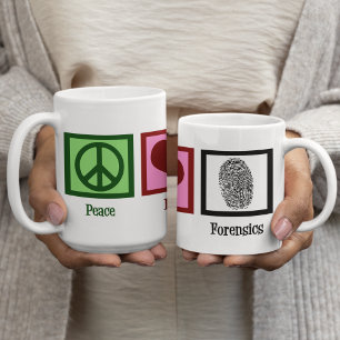 Taza De Café Peace Love Forensics