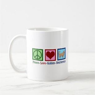 Taza De Café Peace Love Golden Retriever Women