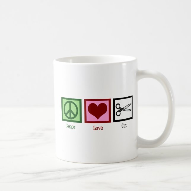 Taza De Café Peace Love Hairlows (Derecha)