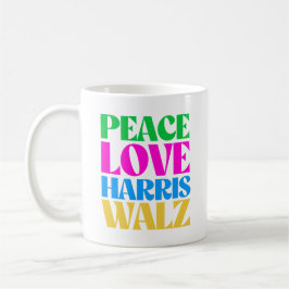 Taza De Café Peace Love Harris Walz