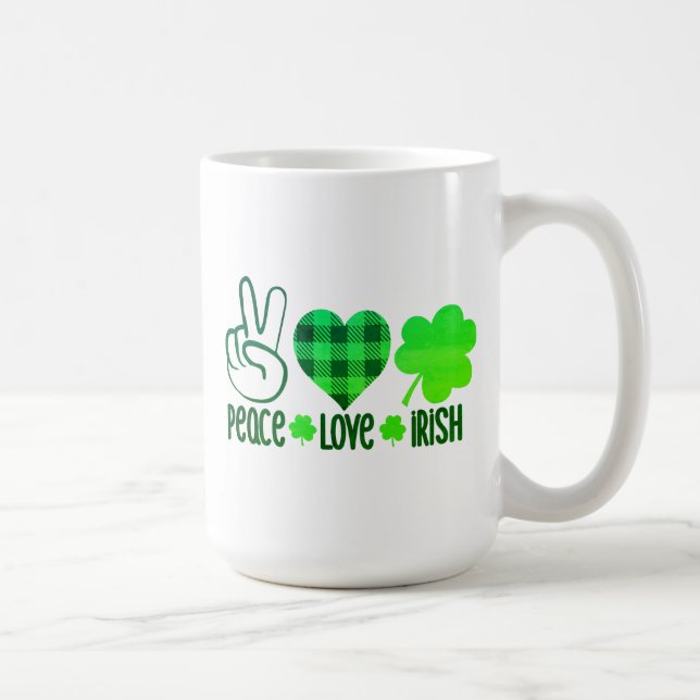 Taza De Café Peace Love Irish-60682 (Derecha)