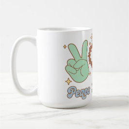 Taza De Café Peace, love, Jesus, God, Church, Religious, Bible 