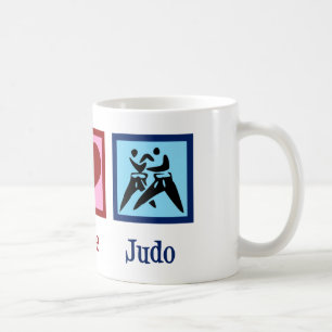 Taza De Café Peace Love Judo
