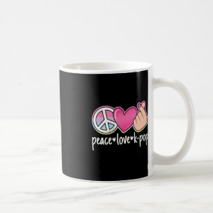 Taza De Café Peace Love K-Pop Cute Kpop Music Anime Lover