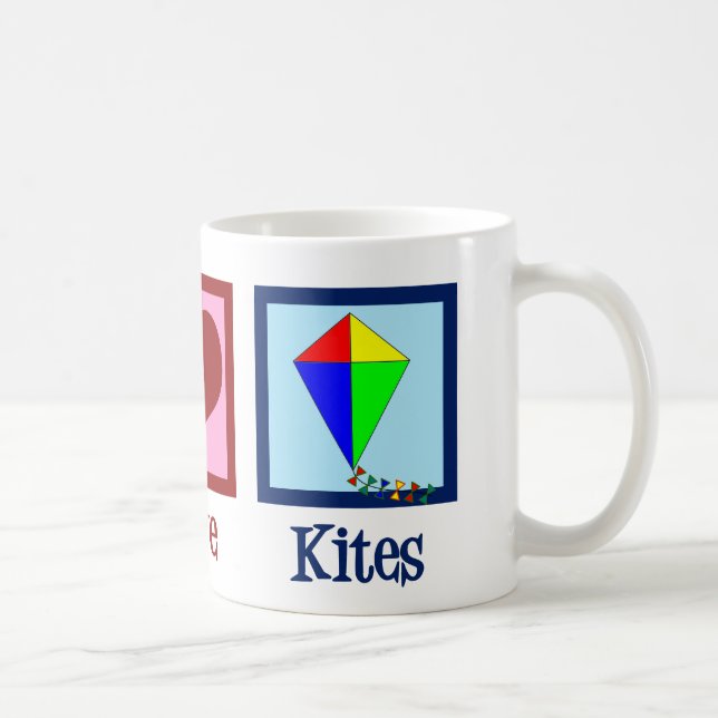 Taza De Café Peace Love Kites Cuite Festival (Derecha)