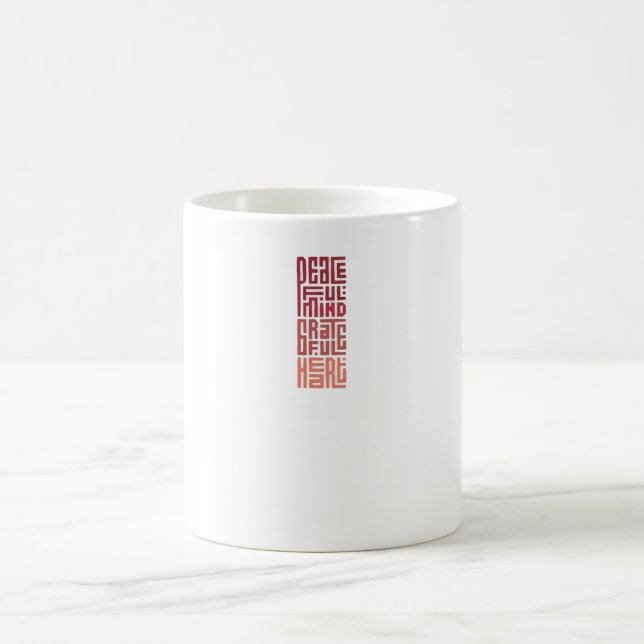 Taza De Café peace love mind create soul heart (Centro)