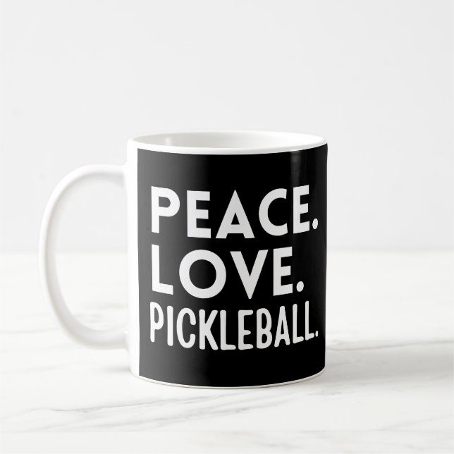 Taza De Café Peace Love Pickleball (Izquierda)