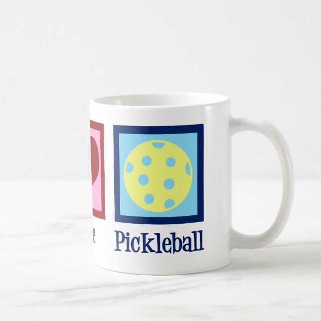 Taza De Café Peace Love Pickleball (Derecha)