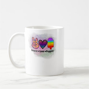 Taza De Café Peace Love Poppin' Tie Dye Push Fidget Toy