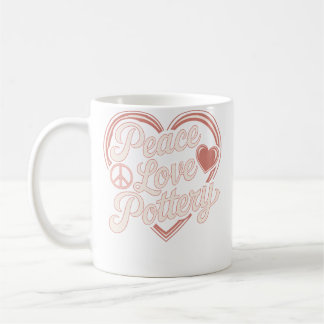 Taza De Café Peace Love Pottery