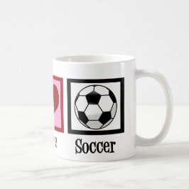 Taza De Café Peace Love Soccer