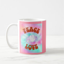 Taza De Café Peace Love Tie Dye