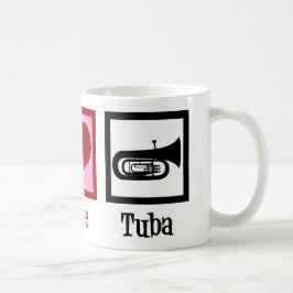 Taza De Café Peace Love Tuba Player