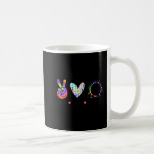 Taza De Café Peace Love Volleyball Tie Dye Rainbow Trippy Hippi