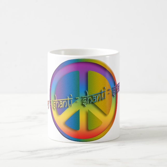 Taza De Café Peace Om Shanti (Centro)