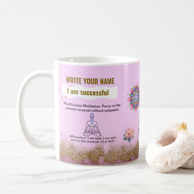 TAZA DE CAFÉ PEACE RELAXATION ANTI-STRESS SERENITY CALM (Con donut)