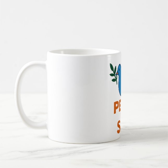 Taza De Café Peace Themed Coffe Mug ,Traveller Mug (Izquierda)