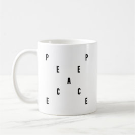 Taza De Café Peace Typography