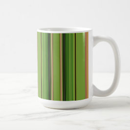 Taza De Café Peach and Green Stripes (fondo)