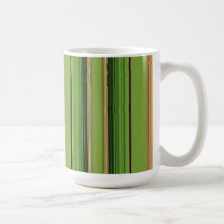 Taza De Café Peach and Green Stripes (fondo)