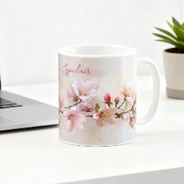 Taza De Café Peach Blossom Spring Floral Teacher Appreciation