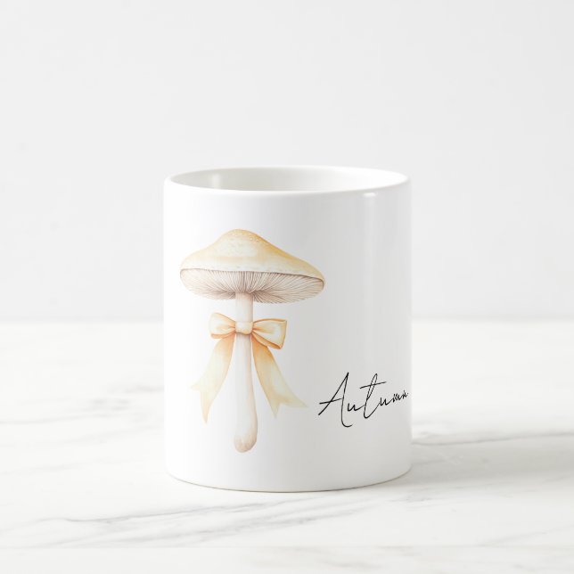Taza De Café Peach Bow Cream Mushroom (Centro)