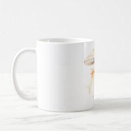 Taza De Café Peach Bow Cream Mushroom