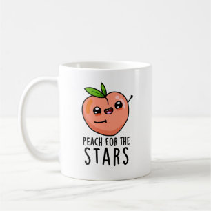Taza De Café Peach For The Stars Funny Fruit Pun