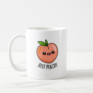 Taza De Café Peach Pun sólo divertido de Peachy