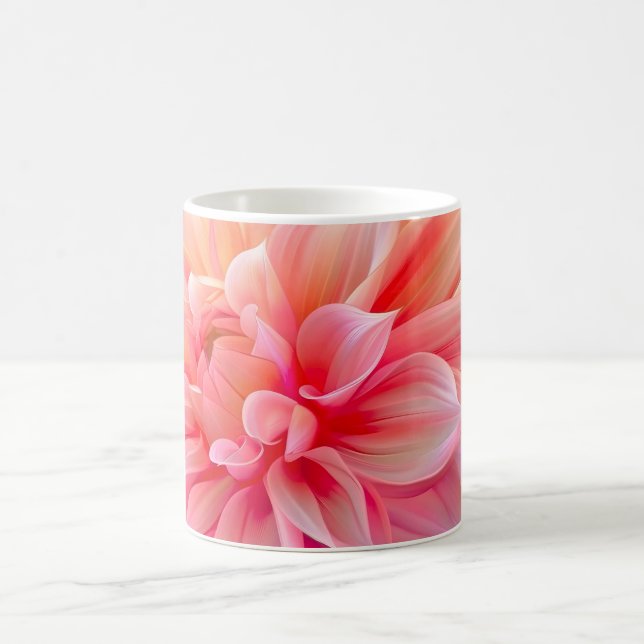 Taza De Café Peach Rubor Dahlia Blossom (Centro)